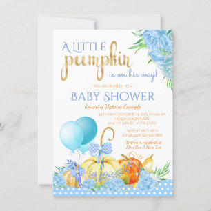 Boys Little Pumpkin Baby Shower Einladungen