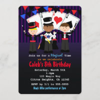 Boys Magic Show Magical Birthday Party Einladungen