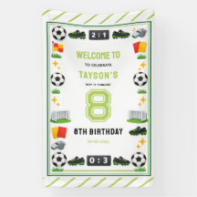 Boys Modern Sports Soccer Kids 8th Birthday Party