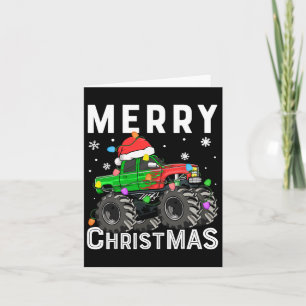 Boys Monster Truck Frohe Weihnachts-Weihnachtsmann Karte