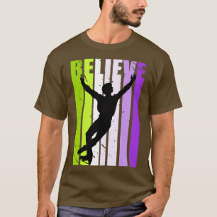 Boys Motivierend Ice Skater Skaten Skate Abbildung T-Shirt