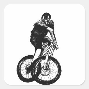 Boys mountain bike T Shirt mit MTB Quadratischer Aufkleber