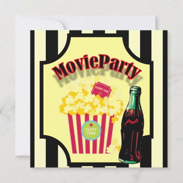 Boys Movie Birthday Party Einladung (Vorderseite)