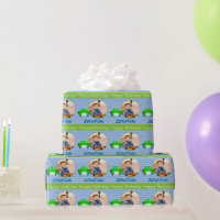 Boys Name Foto Geburtstag Blue & Green Frosch