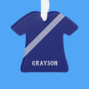 Boys Navy Blue and White Sports Jersey