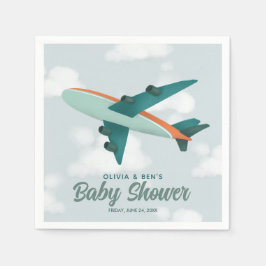 Boys Niedlich Blue Airplane Travel Baby Dusche Serviette