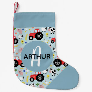 Boys Niedlich Blue Farm Animal Muster Kids Kleiner Weihnachtsstrumpf