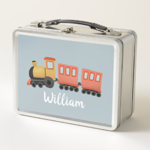 Boys Niedlich Blue Modern Travel School Metall Brotdose