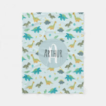 Boys Niedlich Blue T-Rex Jungle Dinosaur Pattern K