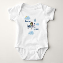 Boys Niedlich Blue Travel Airplane Kinder 1. Gebur