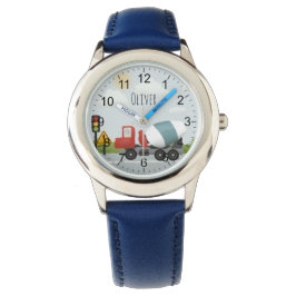 Boys Niedlich Cement Mixer auf Road Kids Armbanduhr