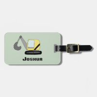 Boys Niedlich Digger Bagger Doodle und Name