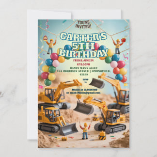 Boys Niedlich Modernes Gebäude Set Einladung