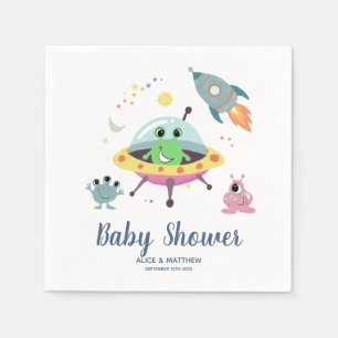Boys Niedliche und moderne Space Alien Baby Dusche Serviette