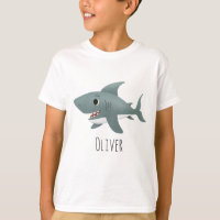 Boys Niedlicher Blue Ocean Shark Cartoon