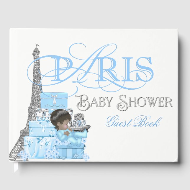 Boys Paris Baby shower Livre d'or (Recto)