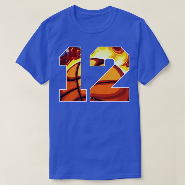 Boys Personalisierte Hausnummer 12 Basketballgesch T-Shirt (Design vorne)