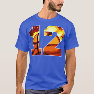 Boys Personalisierte Hausnummer 12 Basketballgesch T-Shirt