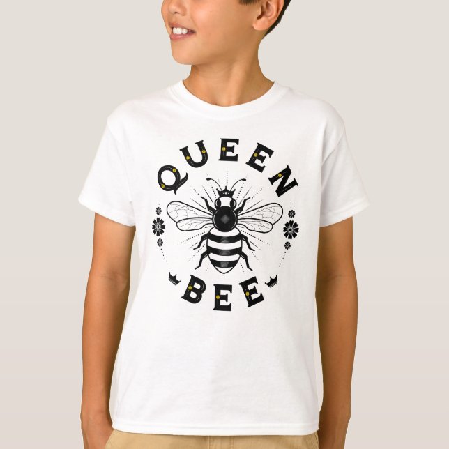 Boy's Queen Bee / White T - Shirt (Vorderseite)