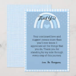 Boys Rainbow Baby Dusche Dankeskarte