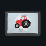 Boys Red Farm Doodle Traktor mit Namen Tri-fold Portemonnaie<br><div class="desc">Dieses coole Design ist Teil einer Kollektion mit niedlichen Transportdoodles für Baby- und Mädchenbekleidung und Accessoires. Dieses Design verfügt über einen handgezogenen roten Traktor und kann mit dem Namen Ihres Jungen personalisiert werden. Perfekt als junger Bauer oder Traktorfreund der erste Geldbeutel! Karo in unserem Shop für andere tolle Artikel.</div>
