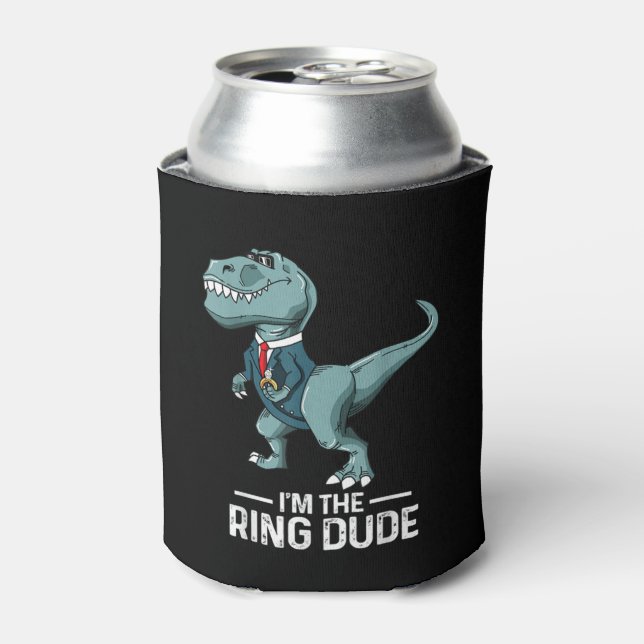 Boys Ring Bearer T-Rex Dinosaur Wedding Party Gesc Dosenkühler (Kanne Vorderseite)