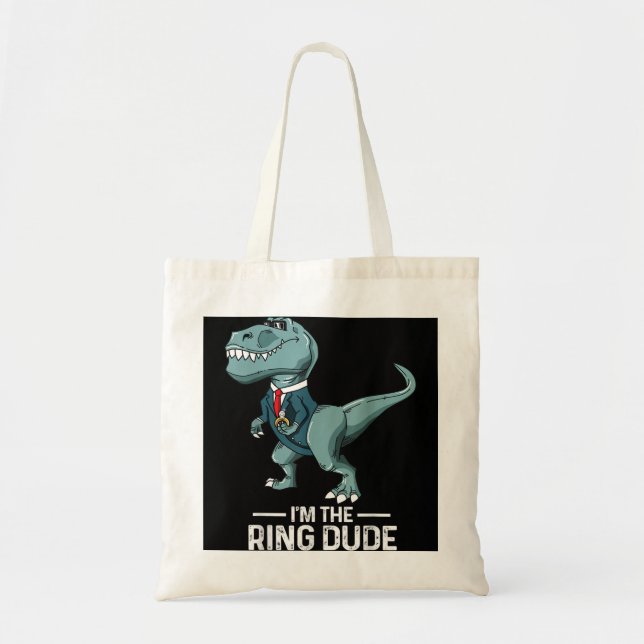 Boys Ring Bearer T-Rex Dinosaur Wedding Party Gesc Tragetasche (Vorne)