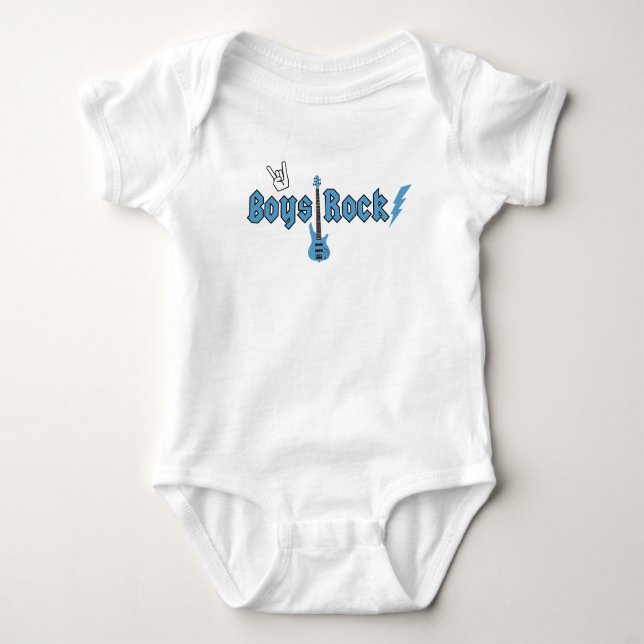 BOYS ROCK BABY STRAMPLER (Vorderseite)
