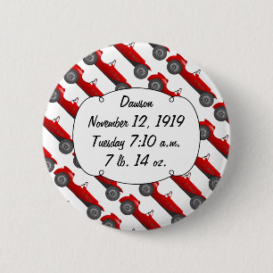 Boys Room Classic Car Geschenke Sweet Red Retro Ca Button