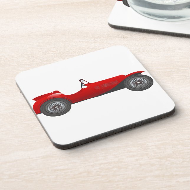 Boys Room Classic Car Geschenke Sweet Red Retro Ca Getränkeuntersetzer (Linke Seite)