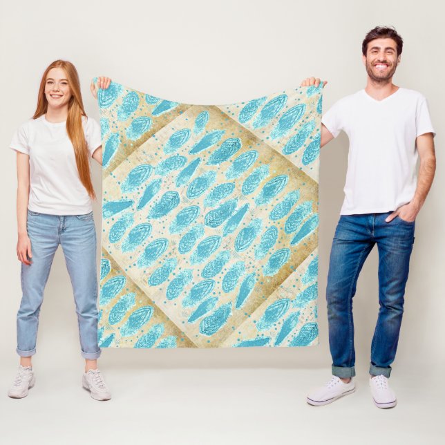 Boys Room Moderne Abstrakte Federn Muster Fleecedecke (Beispiel)