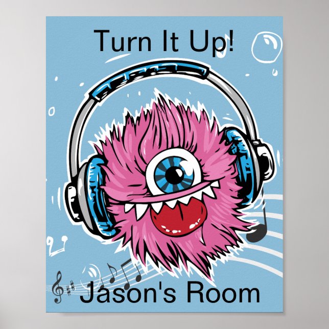 Boys Room Monster Music Original Painting Poster (Vorne)