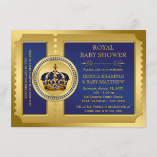 Boys Royal Baby Dusche Einladung