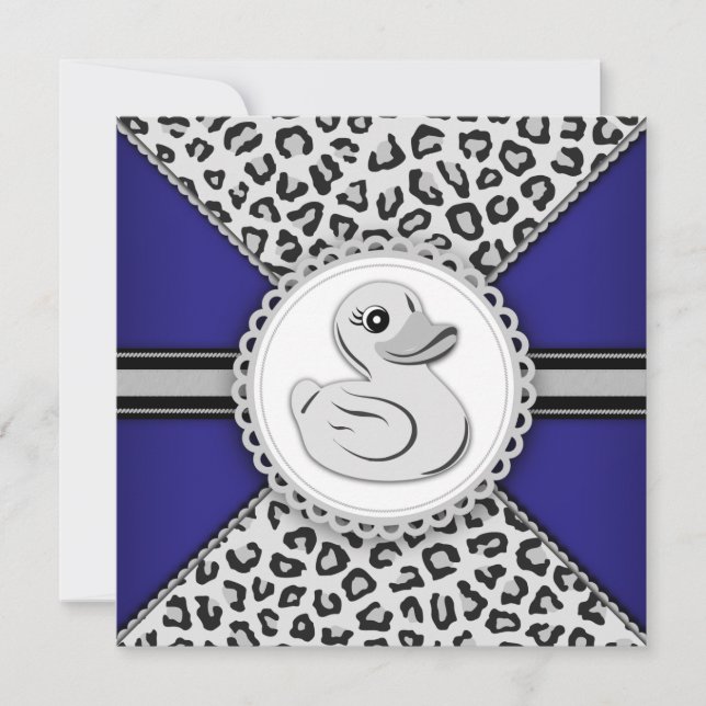 Boys Rubber Duck Baby Duck Einladung (Vorderseite)