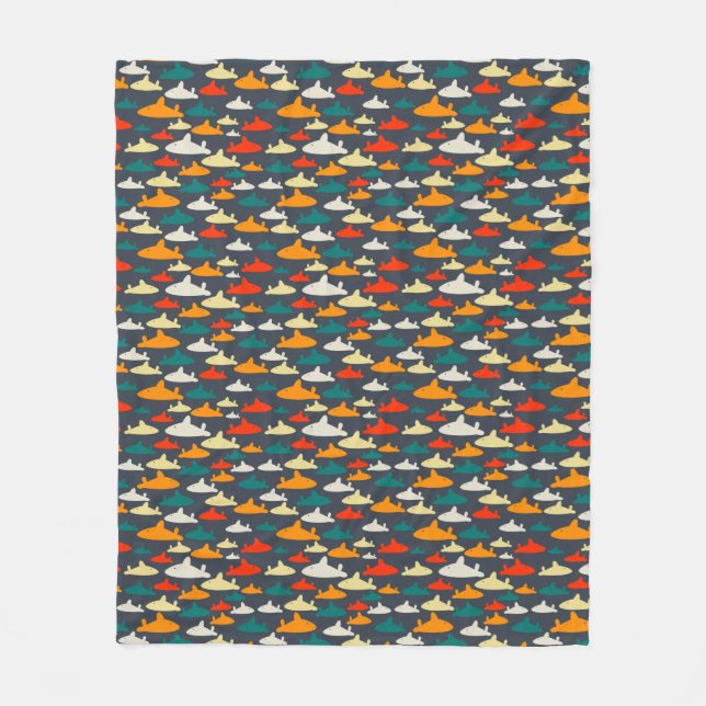 Boys Shark Pattern Fleece Blanket (Vorderseite)