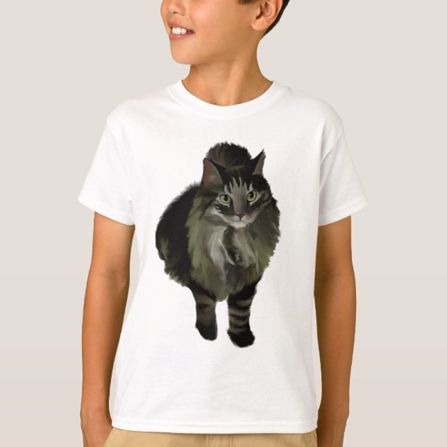 Boys Shirt Maine Coon Cat (Vorderseite)