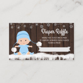 Boys Snowflake Diaper Raffeln Tickets Begleitkarte