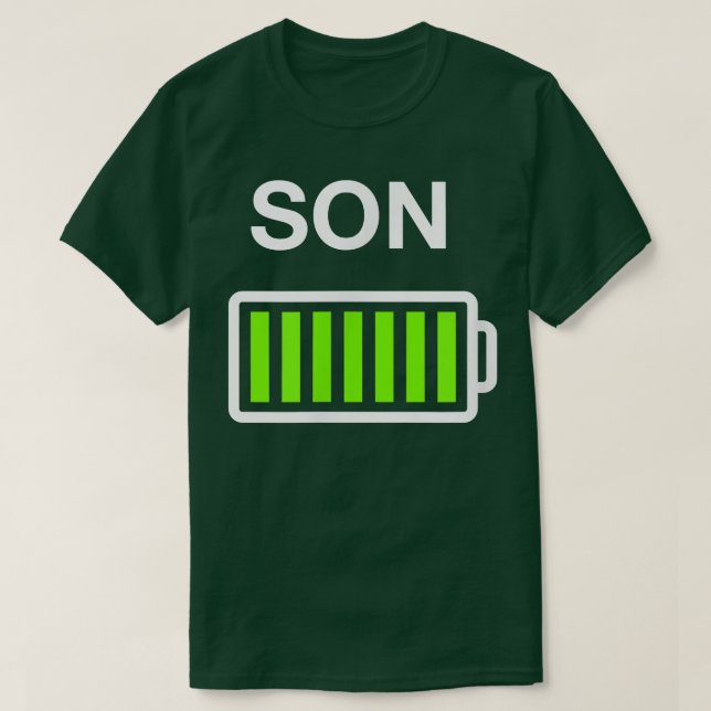 Boys Son    BatteryMommy und Daddy Low Battery  T-Shirt (Design vorne)
