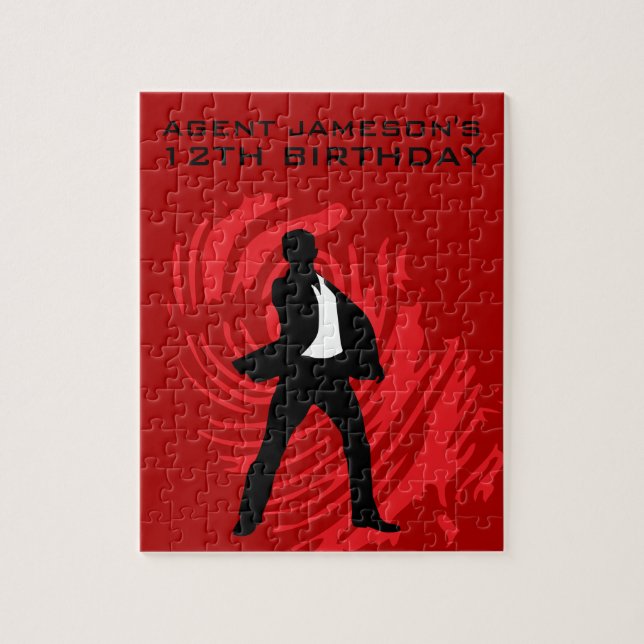 Boys Spy Party Red Fingerprint (Vertikal)