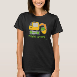 Boys St Patricks Day Crane Truck Construction Todd T-Shirt