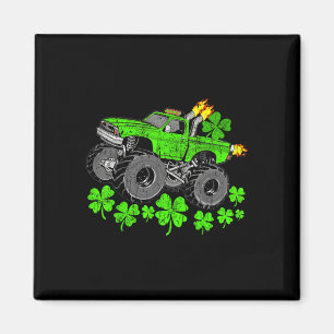 Boys St. Patricks Day Glücks-Monstertruck Magnet