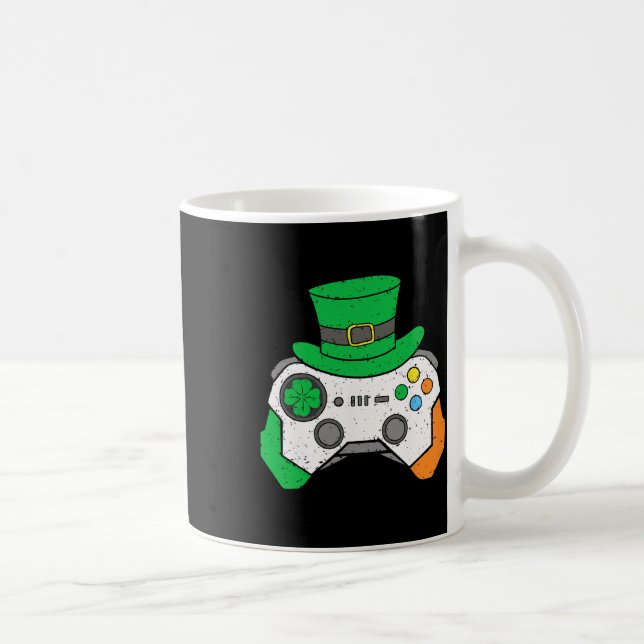 Boys St Patricks Day Video Game Controller Mens Ir Kaffeetasse (Rechts)