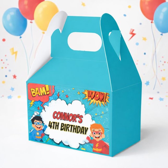 Boys Superhero Birthday Party Favor Box Geschenkschachtel (Von Creator hochgeladen)