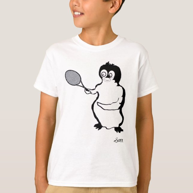 Boys T-Shirt : Penguin Tennis Player (Vorderseite)