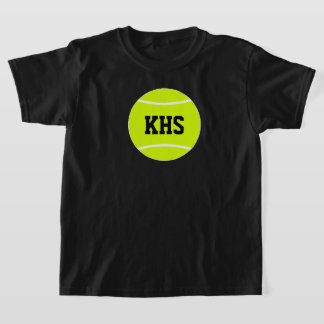 Boy's Tennis Player Custom School Letters T - Shir T-Shirt