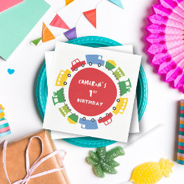 Boys Toys Bunte Fun Transport Geburtstagspartei Serviette