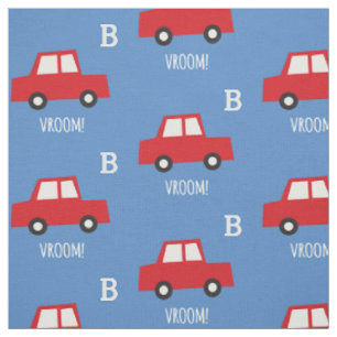 Boys Toys Niedlich Red Cars Vroom Monogram Kid's N Stoff