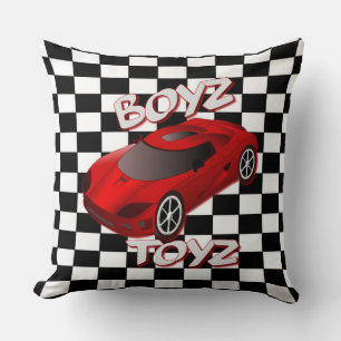 Boys Toys Red Sports Car Kissen
