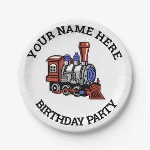 Boys Train Birthday Party Paper Teller