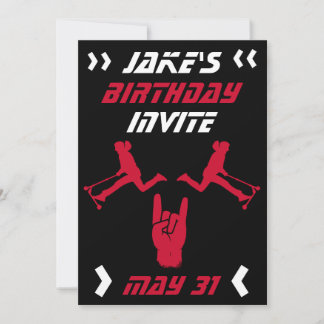 Boys Trick Scooter Birthday Einladung